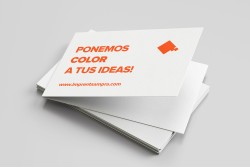 Tarjetas de visita doble sin acabados