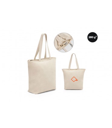 Bolsas de algodón con cremallera y bolsillo