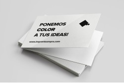 Tarjetas de visita dobles plastificadas