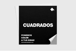 Impresión adhesivos cuadrados