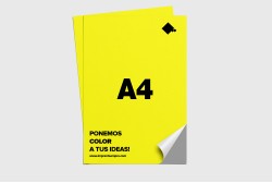 Adhesivos fluorescentes A4