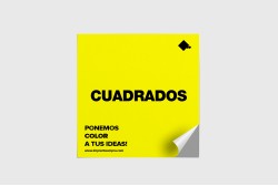 Adhesivos fluorescentes cuadrados