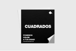 Adhesivos invertidos cuadrados