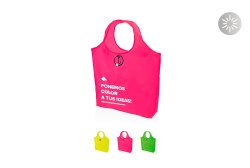 Bolsas plegables fluorescentes marcadas con logo