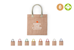 Bolsas de yute asas de colores