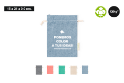 Bolsitas de algodón reciclado 15 x 21 cm