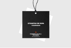 Etiquetas de ropa cuadradas