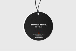 Etiquetas de ropa redondas