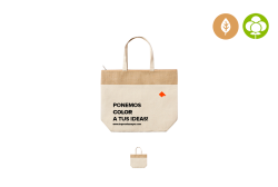 Bolsa térmica de algodón, yute y aluminio