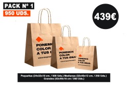 Bolsas de papel al por mayor pack 1