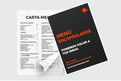 Cartas de menú encapsuladas personalizadas