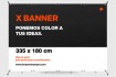 X banner 335 x 180 cm