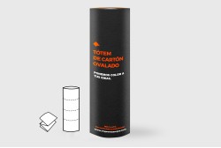 Tótem de cartón ovalado personalizados