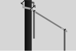 Soporte farola brazo simple