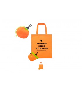 Bolsas plegables naranja personalizadas
