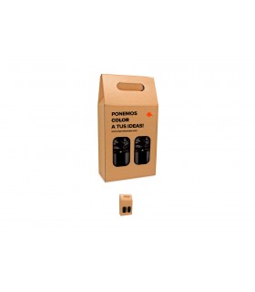 Caja de cartón para 2 botellas de vino