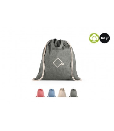 Bolsa tipo mochila algodón reciclado 140 g/m²